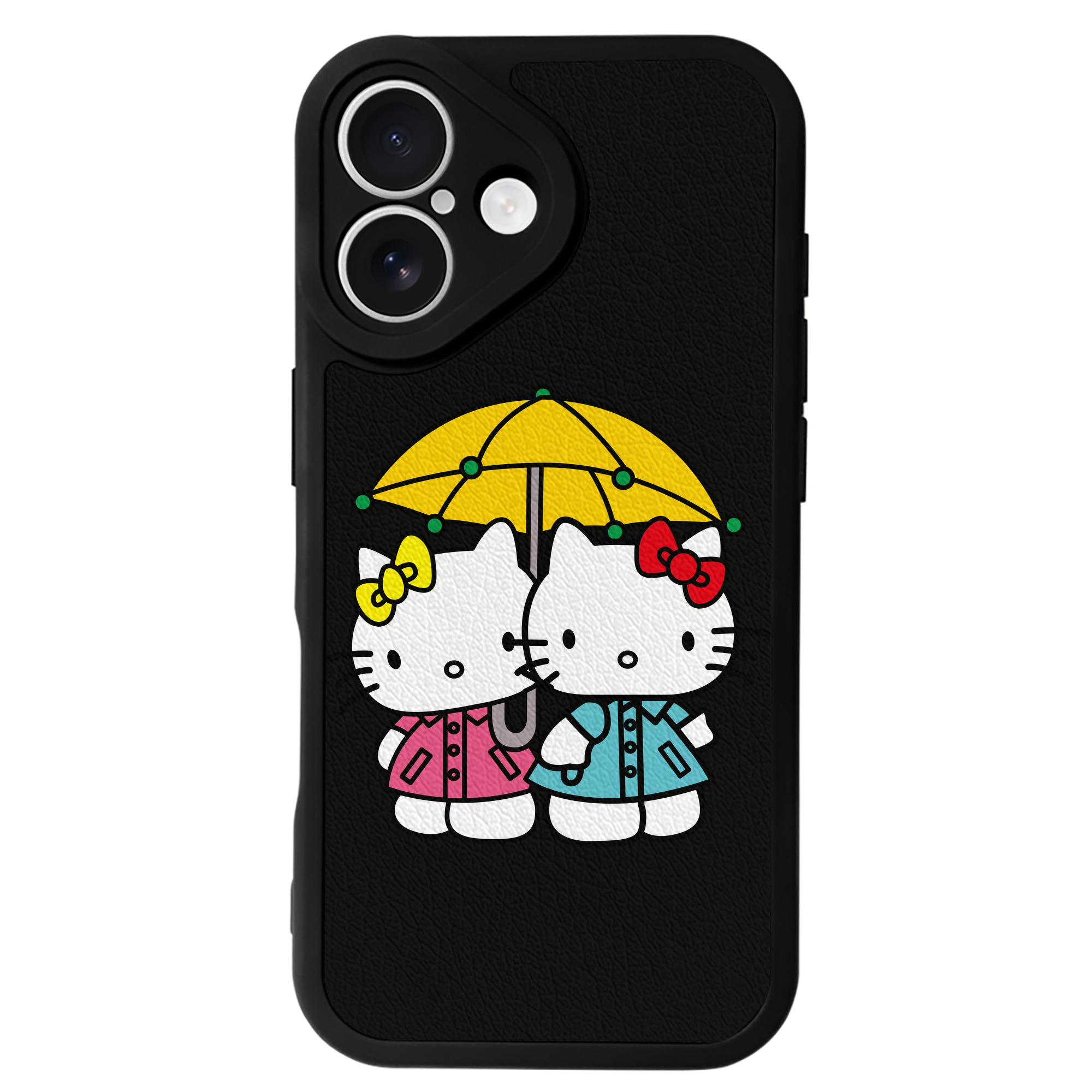 （画像用） Hello Kitty ハローキティ 【iPhone 16シリーズ対応】シリコンスマホケース（レザー調） 材質：シリコン